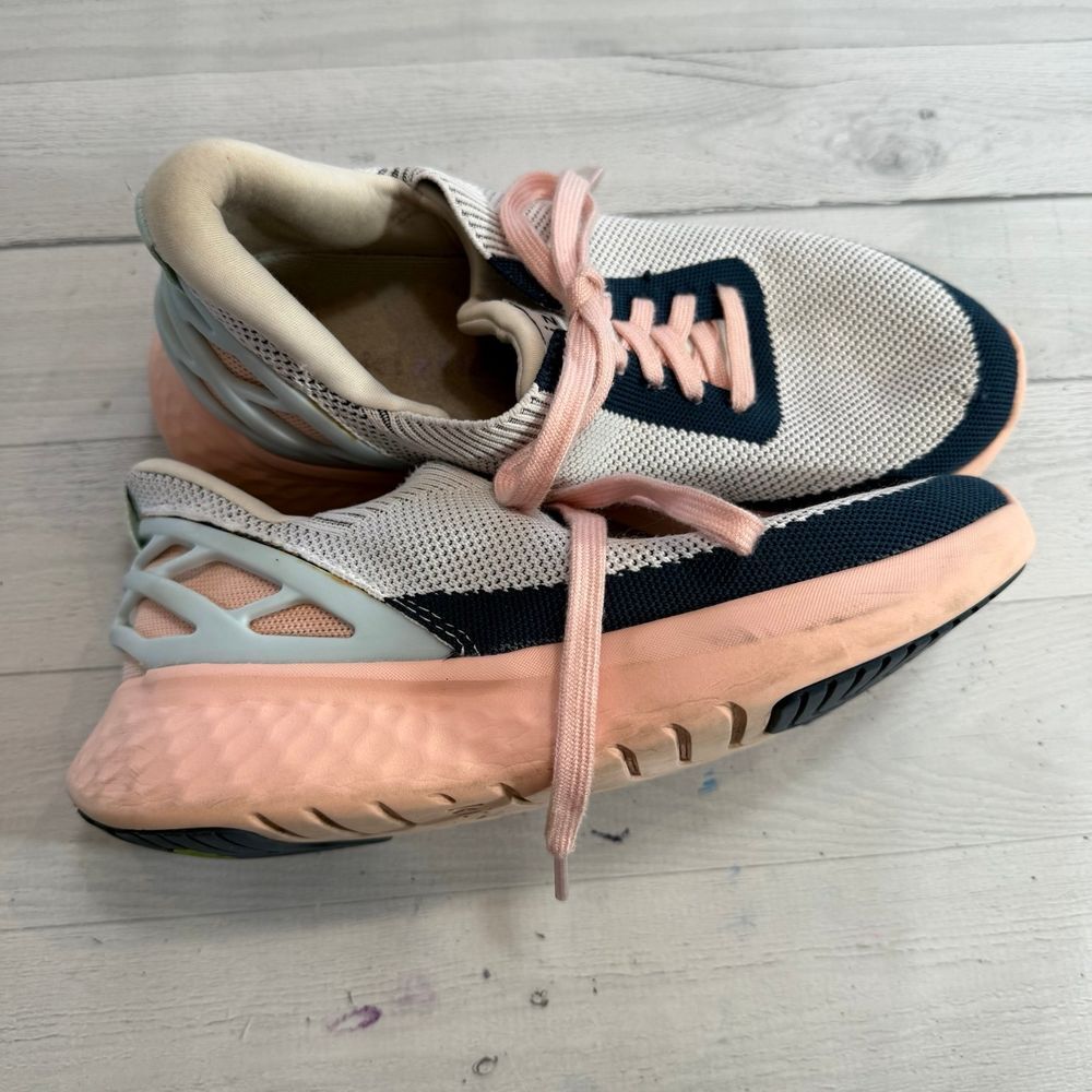 Kizik Athens Bahama Slip-On Lace Up Sneakers Pink Blue men's 6.5 women's 8 wide